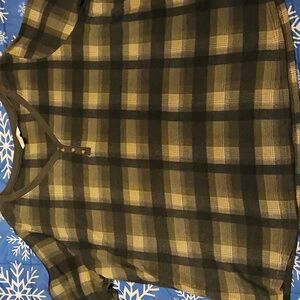 Terra & Sky Textured Dark Top